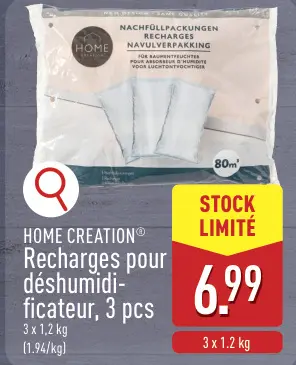 Offre: Recharges pour déshumidificateur