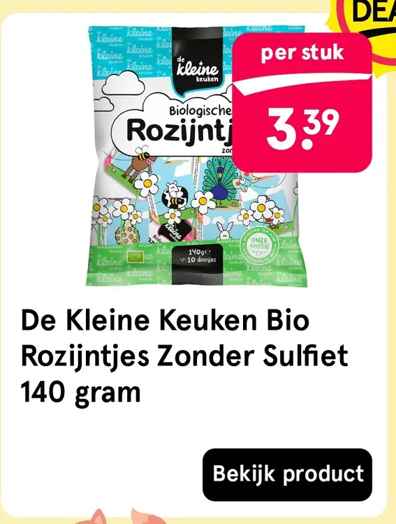 Aanbieding: Rozijntjes Zonder Sulfiet