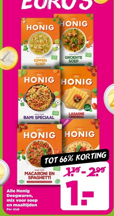Aanbieding: Honig Deegwaren, mix voor soep en maaltijden