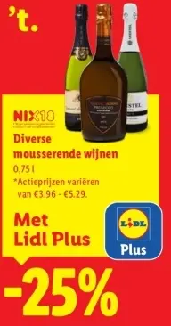 Aanbieding: Diverse mousserende wijnen