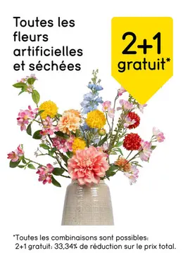 Offre: Toutes les fleurs artificielles et séchées