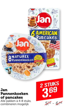Aanbieding: Jan Pannenkoeken of pancakes 