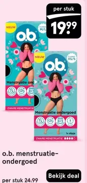 Aanbieding: o.b. menstruatie-ondergoed