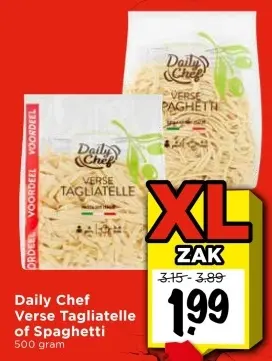 Aanbieding: Verse Tagliatelle of Spaghetti