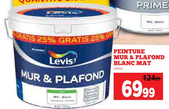 Offre: Peinture mur & plafond blanc mat