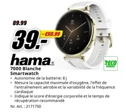 Offre: 7000 Blanche Smartwatch