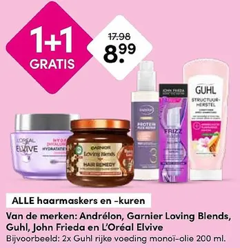 Aanbieding: ALLE haarmaskers en -kuren