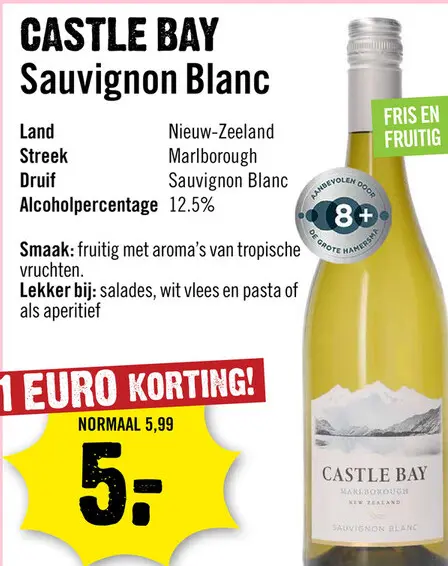 Aanbieding: Castle Bay Sauvignon Blanc 75 cl