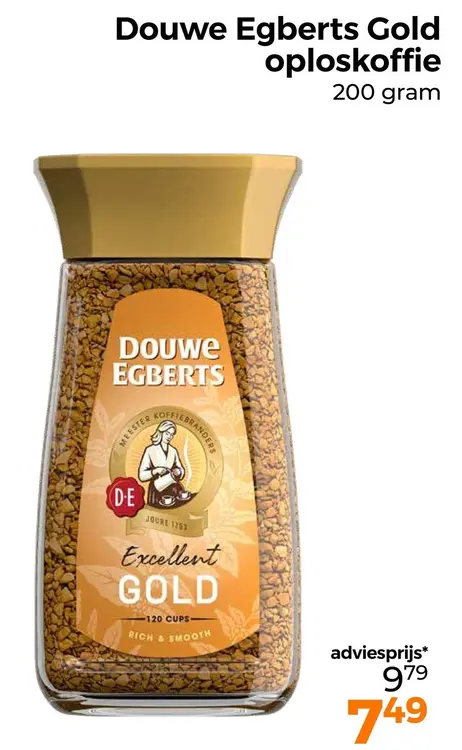 Aanbieding: Douwe Egberts Gold oploskoffie