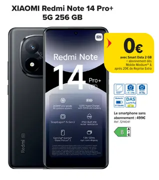 Offre: Redmi Note 14 Pro+ 5G 256 GB