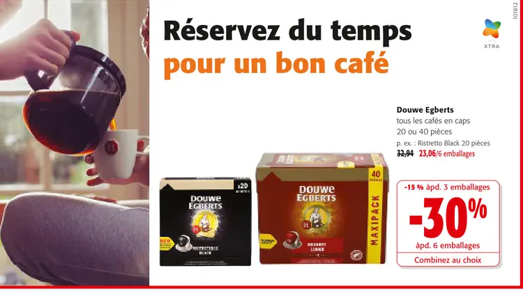 Offre: Tous les cafés en caps