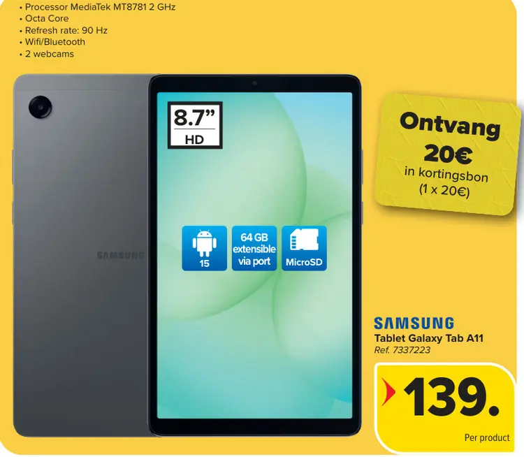 Promotie: Samsung Tablet Galaxy Tab A11