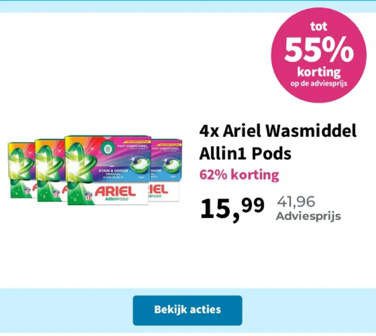 Aanbieding: Wasmiddel Allin1 Pods