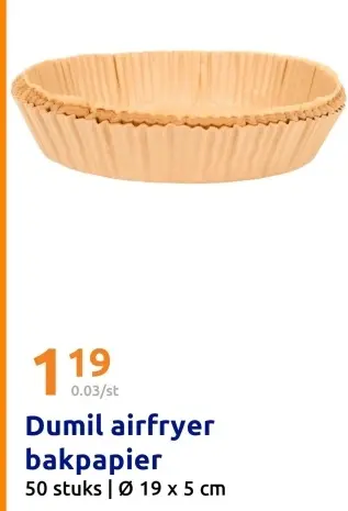 Aanbieding: Dumil airfryer bakpapier