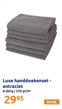 Aanbieding: Luxe handdoekenset - antraciet