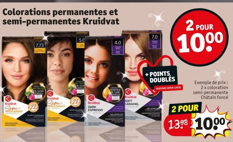 Offre: Colorations permanentes et semi-permanentes