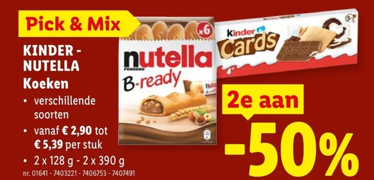 Promotie: Kinder- Nutella koeken