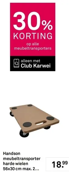 Aanbieding: Meubeltransporter harde wielen