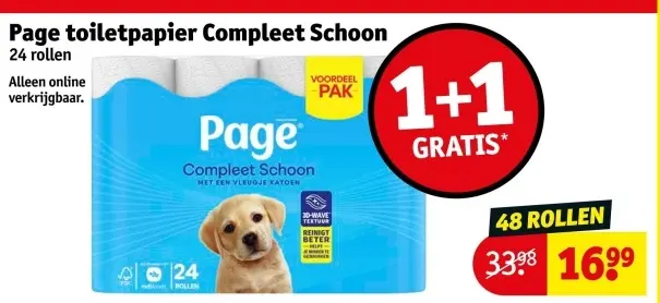 Aanbieding: toiletpapier Compleet Schoon