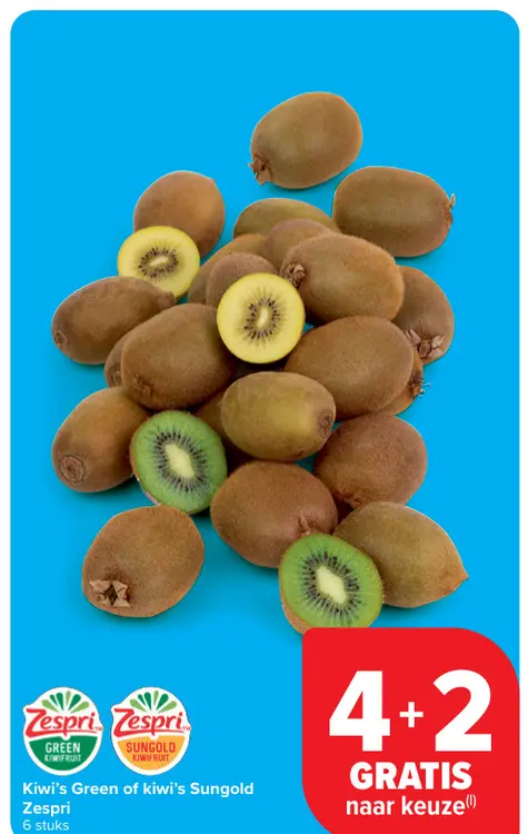 Promotie: Kiwi's Green of kiwi's Sungold
