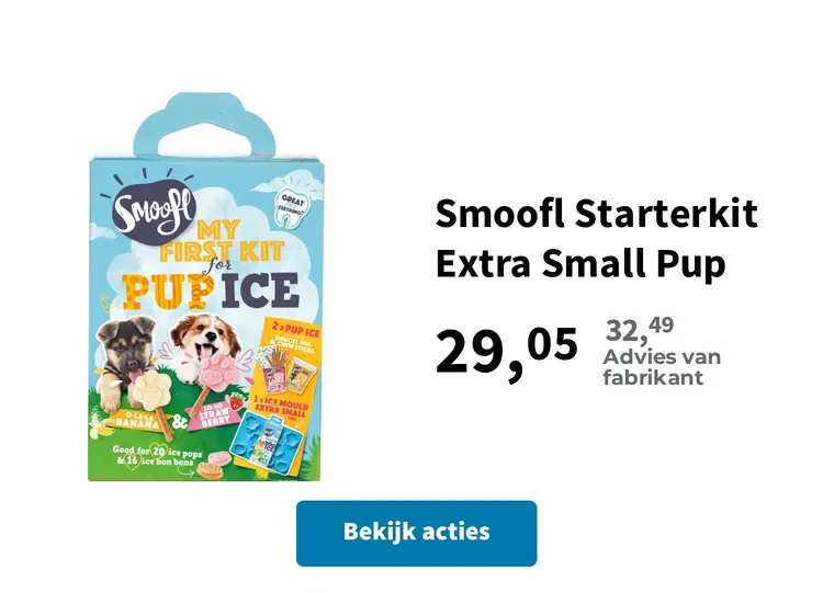 Promotie: Smoofl Starterkit Extra Small Pup