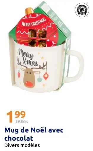Offre: Mug de Noël avec chocolat