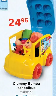 Promotie: Bumba Schoolbus Stapelblokken - 1-3 Jaar