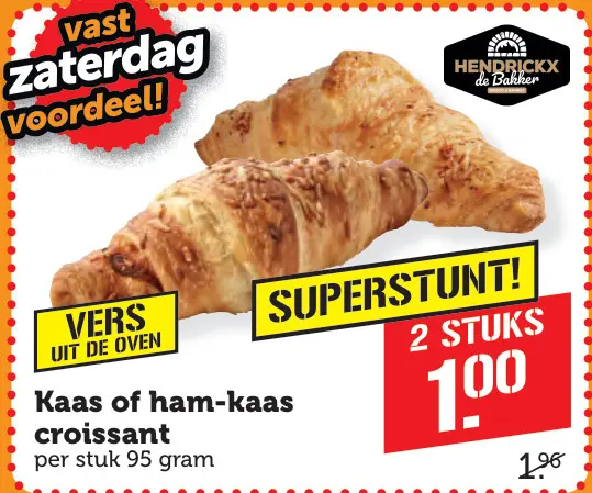 Hendrickx de Bakker Kaas of ham-kaas croissant