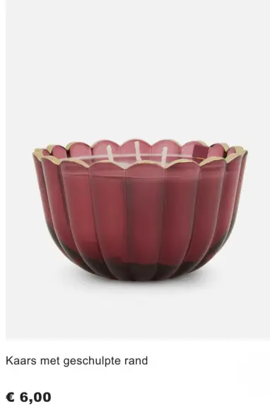 Promotie: Kaars met geschulpte rand