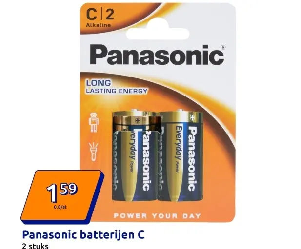 Promotie: Panasonic batterijen C