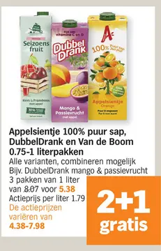Offre: Appelsientje, DubbelDrank en Van de Boom