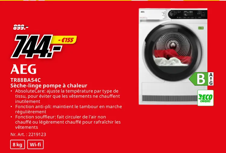 Offre: Sèche-linge pompe à chaleur