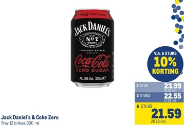 Aanbieding: Jack Daniel's & Coke Zero