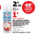 Aanbieding: MA LEGERE CREME FOUETTE UHT SOUS PRESSION 20%