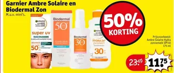 Aanbieding: Garnier Ambre Solaire en Biodermal Zon