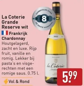 Aanbieding: La Coterie Grande Reserve wit Frankrijk Chard