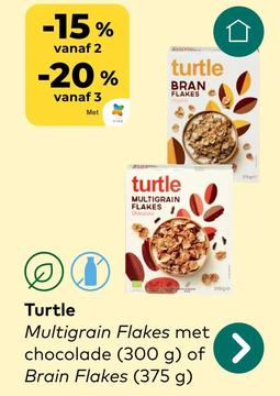 Aanbieding: Turtle Multigrain Flakes met chocolade  of Br