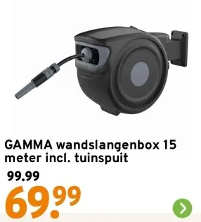 Aanbieding: Wandslangenbox 15 meter incl. tuinspuit