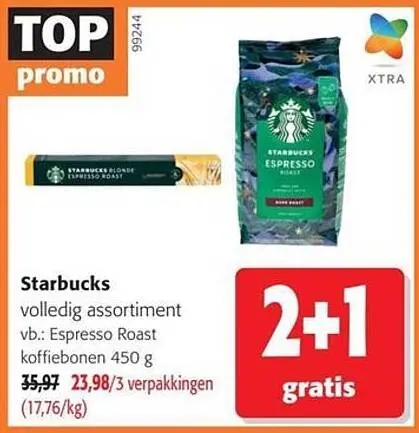 Promotie: Starbucks volledig assortiment