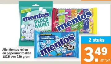 Aanbieding: Alle Mentos rollen en pepermuntballen