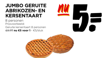 Aanbieding: JUMBO GERUITE ABRIKOZEN- EN KERSENTAART