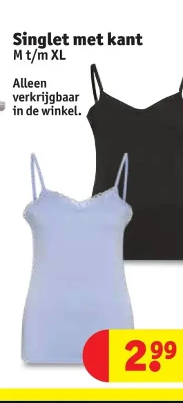 Promotie: Singlet met kant