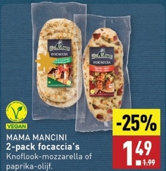 Aanbieding: MAMA MANCINI 2-pack focaccia's