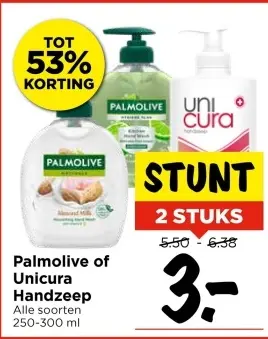 Aanbieding: Palmolive of Unicura Handzeep