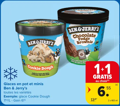 Offre: Glaces en pot et minis