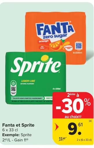 Offre: Fanta et Sprite