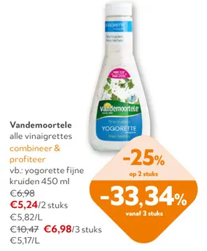 Aanbieding: Vandemoortele alle vinaigrettes