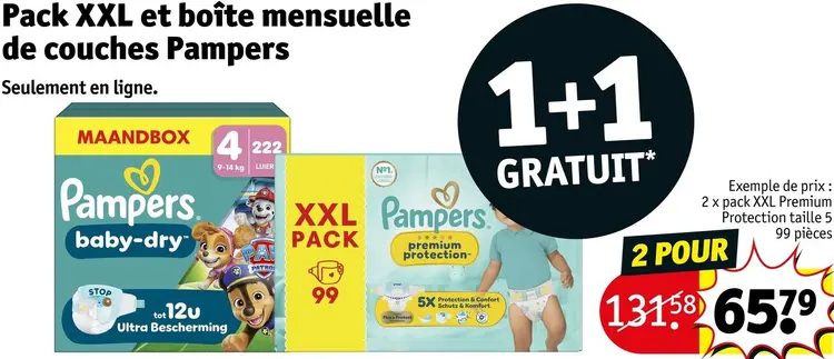 Offre: Pack XXL et boîte mensuelle de couches