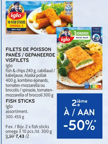 Offre: Filets de poisson panés / gepaneerde visfilets