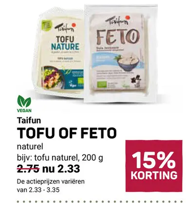 Aanbieding: Taifun Tofu of Feto